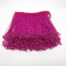 Load image into Gallery viewer, Heavy Beaded Fringe Trimmed  With Tear Drop Bottom Tasselling