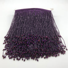 Load image into Gallery viewer, Heavy Beaded Fringe Trimmed  With Tear Drop Bottom Tasselling