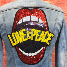 Load image into Gallery viewer, Mouth Tongue Love and Peace Applique Patch