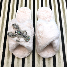 Load image into Gallery viewer, Women's Fluffy Slippers With Sparkly Embellished Lobster