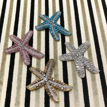 Load image into Gallery viewer, Delicate Starfish Embroidery Rhinestone  Beaded Applique Patch