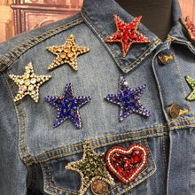 Load image into Gallery viewer, Sequin 2 Piece Crystal Stars Applique Patch