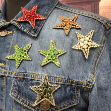 Load image into Gallery viewer, Sequin 2 Piece Crystal Stars Applique Patch