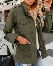 Load image into Gallery viewer, Women's military Jacket