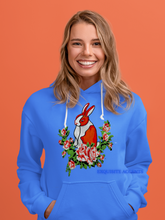 Load image into Gallery viewer, Orange Bunny Rabbit With Flowers Applique Patch
