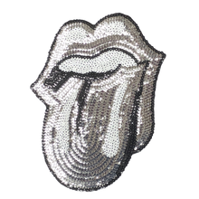 Load image into Gallery viewer, Iron On Sequin Tongue Applique Patch