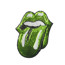 Load image into Gallery viewer, Iron On Sequin Tongue Applique Patch