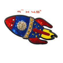Load image into Gallery viewer, Rocket Ship Applique Patch