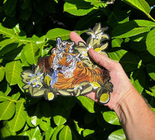 Load image into Gallery viewer, Bengal Tigers With Flowers Applique Patch