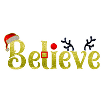 Load image into Gallery viewer, Christmas Glitter Iron on Transfer