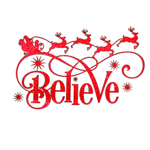 Load image into Gallery viewer, Believe Christmas Glitter Iron On Transfer