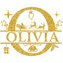 Load image into Gallery viewer, Christmas Personalised Letter Glitter Iron On Transfer