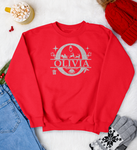 Load image into Gallery viewer, Christmas Personalised Letter Glitter Iron On Transfer