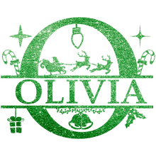 Load image into Gallery viewer, Christmas Personalised Letter Glitter Iron On Transfer