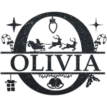 Load image into Gallery viewer, Christmas Personalised Letter Glitter Iron On Transfer
