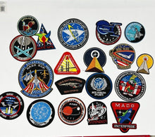Load image into Gallery viewer, 19 Piece Embroidered Space Applique Patches