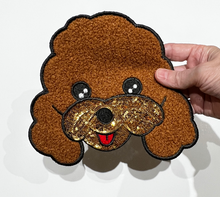Load image into Gallery viewer, Puppy Dog Fluffy & Sequin Dog Applique Patch