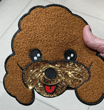 Load image into Gallery viewer, Puppy Dog Fluffy & Sequin Dog Applique Patch