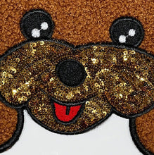 Load image into Gallery viewer, Puppy Dog Fluffy & Sequin Dog Applique Patch