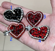 Load image into Gallery viewer, Love Heart With Crystal  and Rhinestones Appliqué Patches