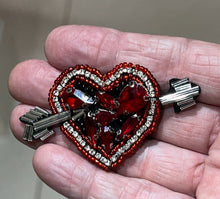 Load image into Gallery viewer, Love Heart With Crystal  and Rhinestones Appliqué Patches