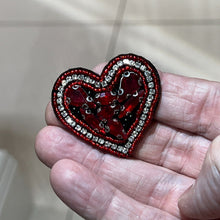 Load image into Gallery viewer, Love Heart With Crystal  and Rhinestones Appliqué Patches