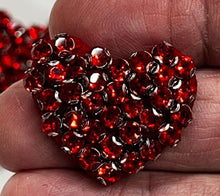 Load image into Gallery viewer, Red Crystal Beaded Heart Applique Patch 5 Piece Set