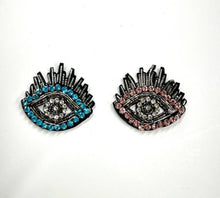 Load image into Gallery viewer, Evil Eye  Crystal Embellished Appliqué Patch