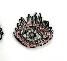 Load image into Gallery viewer, Evil Eye  Crystal Embellished Appliqué Patch