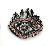 Load image into Gallery viewer, Evil Eye  Crystal Embellished Appliqué Patch