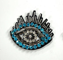 Load image into Gallery viewer, Evil Eye  Crystal Embellished Appliqué Patch
