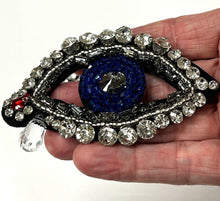 Load image into Gallery viewer, Large Evil Eye Crystal Embellished Appliqué Patch