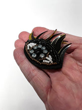 Load image into Gallery viewer, Small Black Evil Eye Crystal Embellished Appliqué Patch