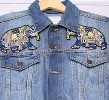 Load image into Gallery viewer, A Pair of Elephant Applique Patch