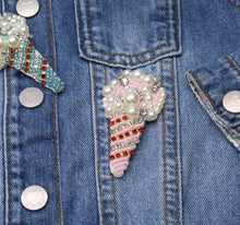 Load image into Gallery viewer, Beaded Ice Cream Applique Patch
