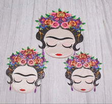 Load image into Gallery viewer, Frida Kahlo  Somber Looking Applique Patch