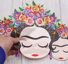 Load image into Gallery viewer, Frida Kahlo  Somber Looking Applique Patch