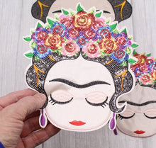 Load image into Gallery viewer, Frida Kahlo  Somber Looking Applique Patch