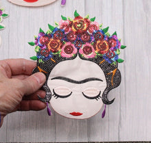 Load image into Gallery viewer, Frida Kahlo  Somber Looking Applique Patch