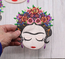 Load image into Gallery viewer, Frida Kahlo  Somber Looking Applique Patch