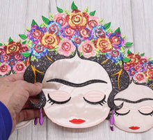 Load image into Gallery viewer, Frida Kahlo  Somber Looking Applique Patch