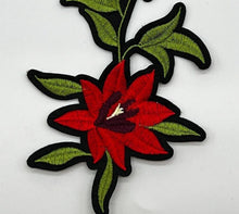 Load image into Gallery viewer, Large Embroidered Rose Flower Applique Patch