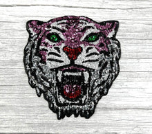 Load image into Gallery viewer, Large Pink Sequin Tiger Applique Patch