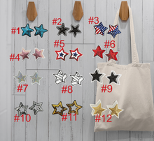 Load image into Gallery viewer, Small Sequin Star 2 piece set Applique Patch
