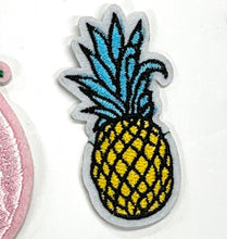 Load image into Gallery viewer, 6 Piece Set Sequin and Embroidered Pineapple Applique Patches