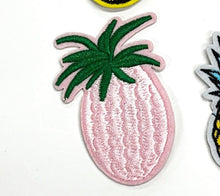 Load image into Gallery viewer, 6 Piece Set Sequin and Embroidered Pineapple Applique Patches