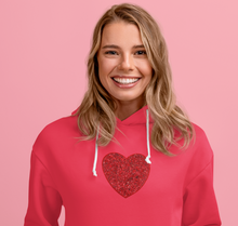 Load image into Gallery viewer, Red Sequin Love Heart Applique Patch