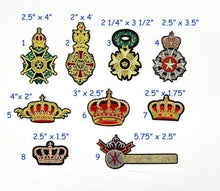 Load image into Gallery viewer, Military Army Style  Badges  and Crown Applique Patches