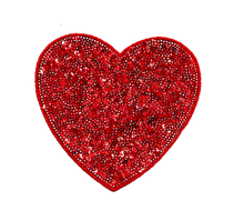 Load image into Gallery viewer, Red Sequin Love Heart Applique Patch