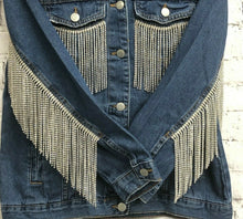 Load image into Gallery viewer, Crystal Rhinestone Tassel Trim Rhinestone Fringe